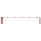 Manual barrier | with pneumatic spring | and fixed pole support | clear width: 5000 mm | with triangular lock and Euro profile cylinder lock at the main support